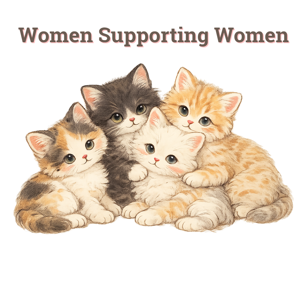 Women Supporting Women Tee — Cute Kitten Feminist Graphic Shirt