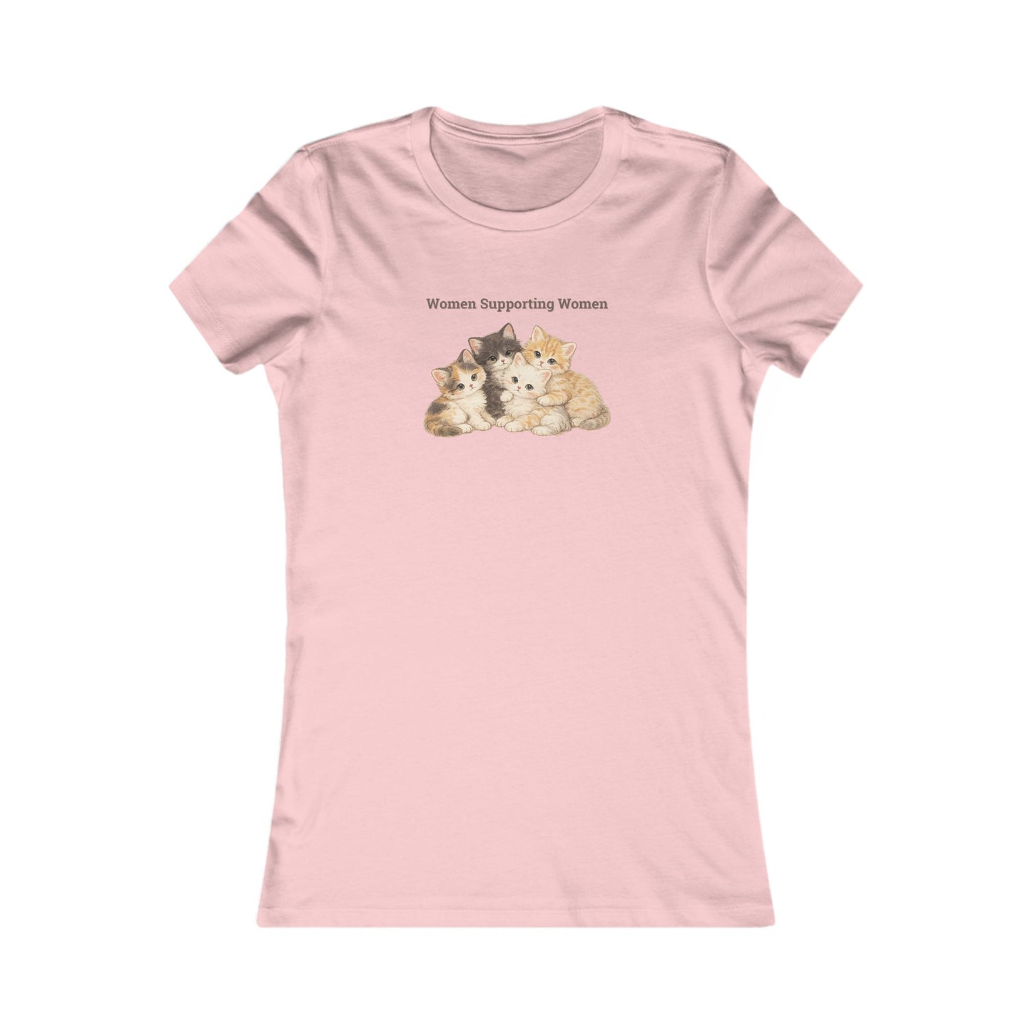 Women Supporting Women Tee — Cute Kitten Feminist Graphic Shirt